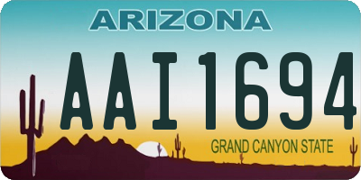 AZ license plate AAI1694