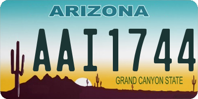 AZ license plate AAI1744