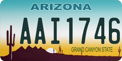 AZ license plate AAI1746