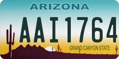 AZ license plate AAI1764