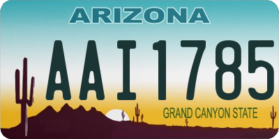 AZ license plate AAI1785