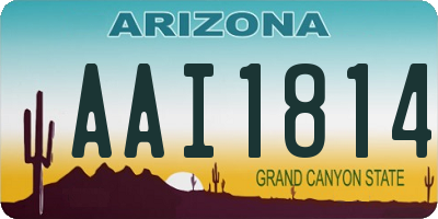 AZ license plate AAI1814