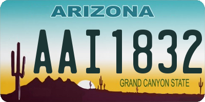 AZ license plate AAI1832