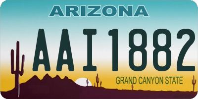 AZ license plate AAI1882