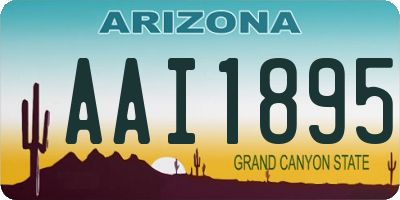 AZ license plate AAI1895