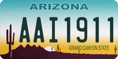 AZ license plate AAI1911