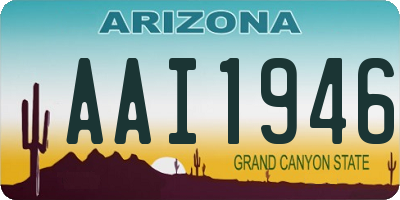 AZ license plate AAI1946