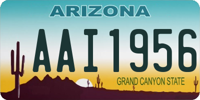 AZ license plate AAI1956