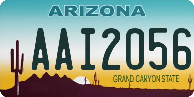 AZ license plate AAI2056