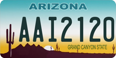 AZ license plate AAI2120