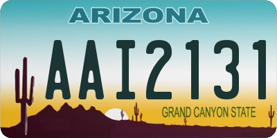 AZ license plate AAI2131