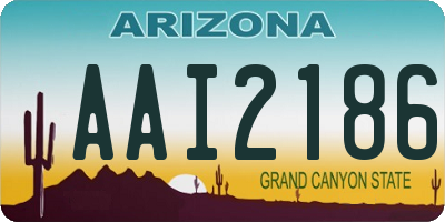 AZ license plate AAI2186
