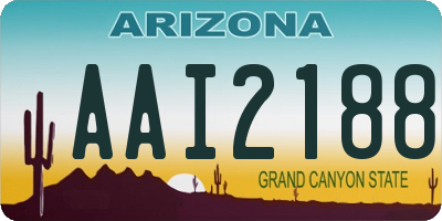AZ license plate AAI2188