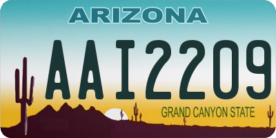 AZ license plate AAI2209