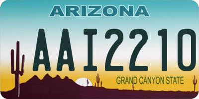 AZ license plate AAI2210