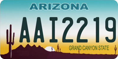 AZ license plate AAI2219