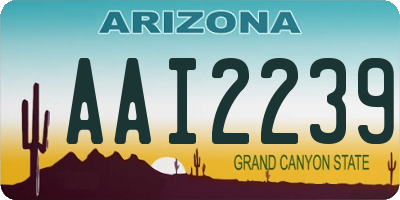 AZ license plate AAI2239