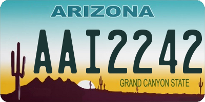 AZ license plate AAI2242