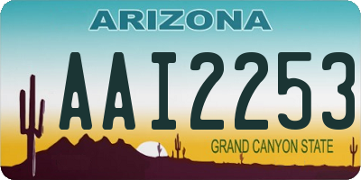 AZ license plate AAI2253