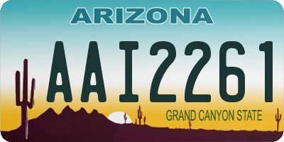 AZ license plate AAI2261