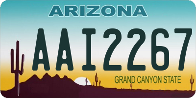 AZ license plate AAI2267
