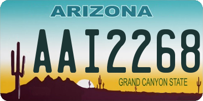 AZ license plate AAI2268