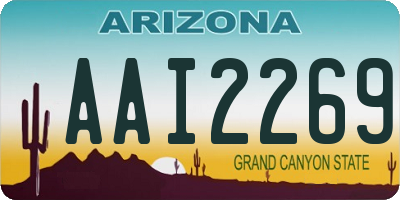 AZ license plate AAI2269