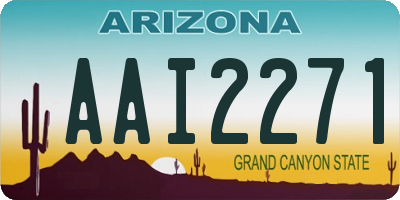 AZ license plate AAI2271