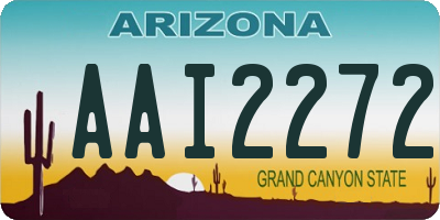 AZ license plate AAI2272