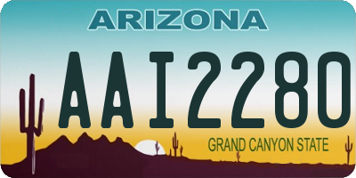 AZ license plate AAI2280