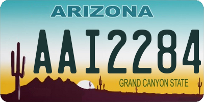 AZ license plate AAI2284