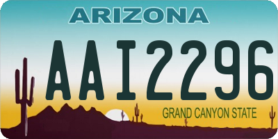 AZ license plate AAI2296