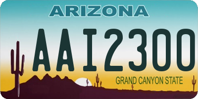 AZ license plate AAI2300