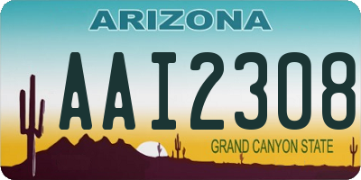 AZ license plate AAI2308