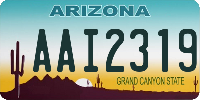 AZ license plate AAI2319