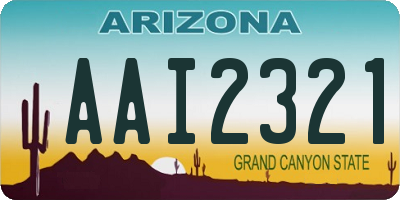 AZ license plate AAI2321
