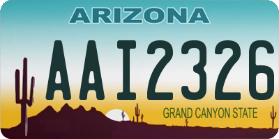 AZ license plate AAI2326
