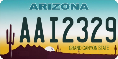 AZ license plate AAI2329