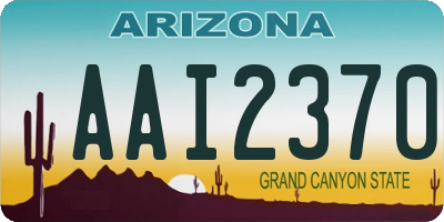 AZ license plate AAI2370