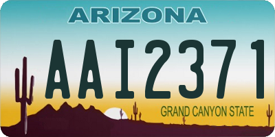 AZ license plate AAI2371