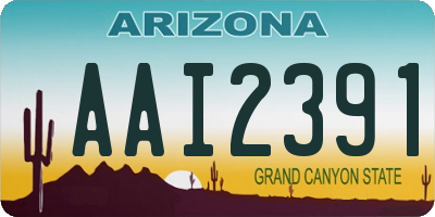 AZ license plate AAI2391