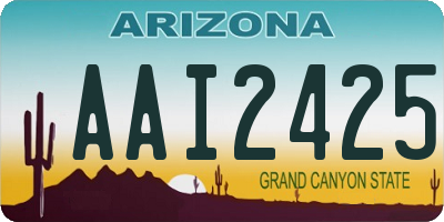 AZ license plate AAI2425
