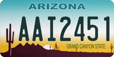 AZ license plate AAI2451