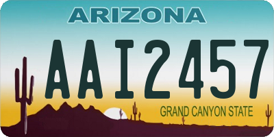 AZ license plate AAI2457