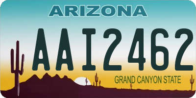 AZ license plate AAI2462