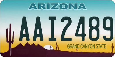 AZ license plate AAI2489