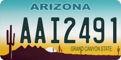 AZ license plate AAI2491