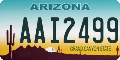 AZ license plate AAI2499