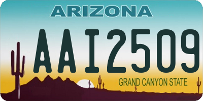 AZ license plate AAI2509