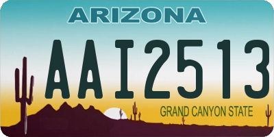 AZ license plate AAI2513